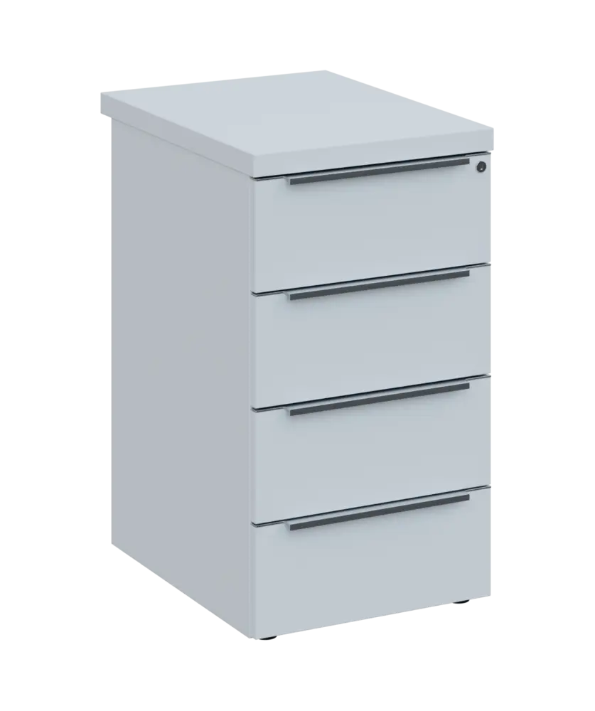 SIKC - 61 kontejner přístavný, 4-zásuvkový, deska 36 mm, centrální zámek, bílá